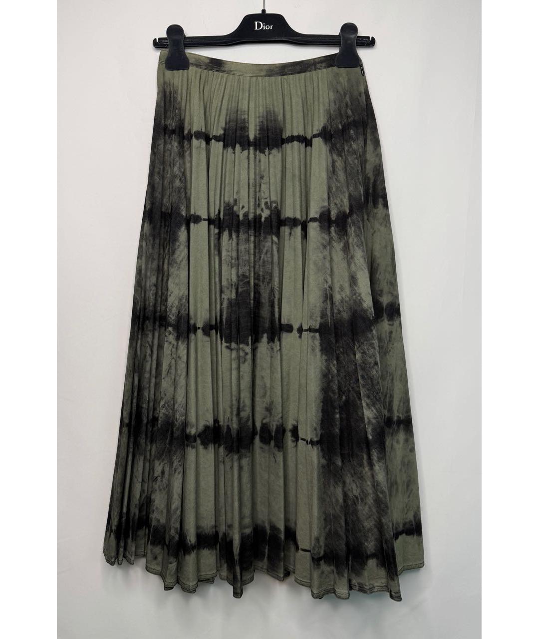 CHRISTIAN DIOR Мульти хлопковая юбка миди, фото 3