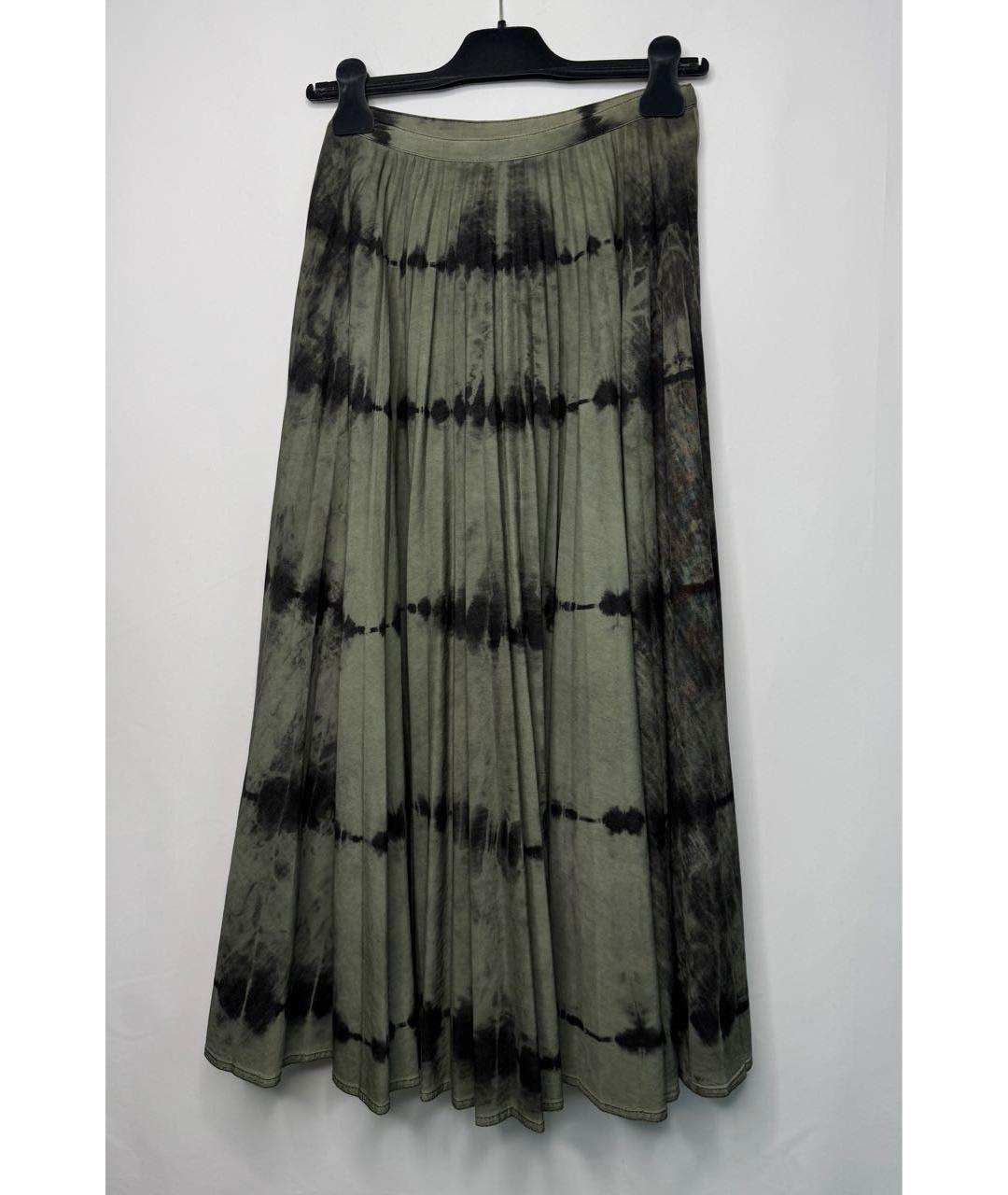 CHRISTIAN DIOR Мульти хлопковая юбка миди, фото 2