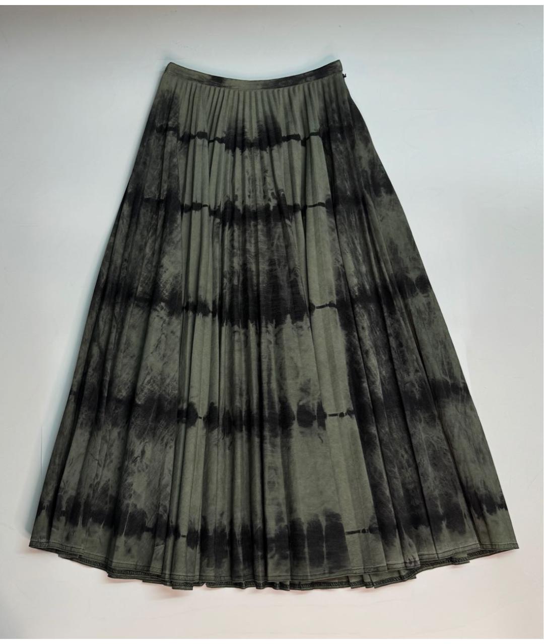 CHRISTIAN DIOR Мульти хлопковая юбка миди, фото 5