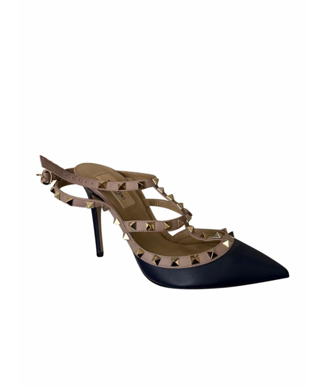 VALENTINO Темно-синие кожаные туфли, фото 1