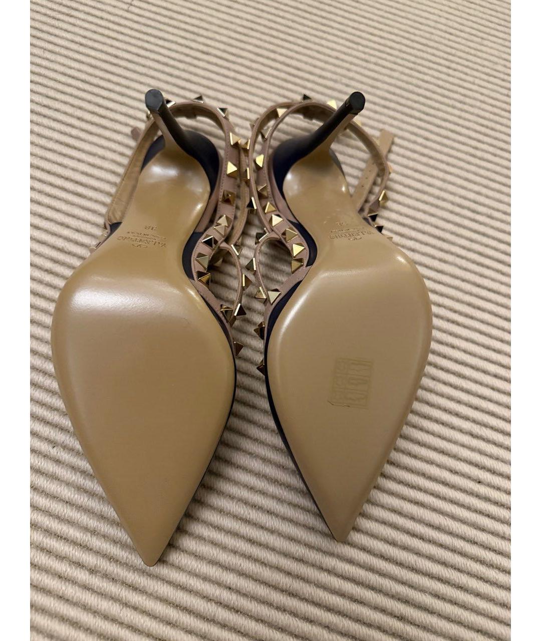 VALENTINO Темно-синие кожаные туфли, фото 4