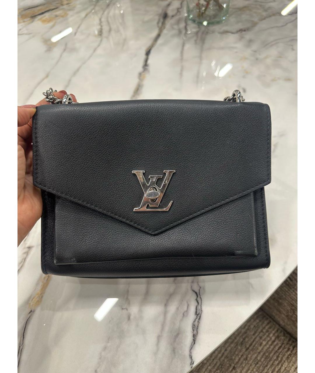 LOUIS VUITTON Черная кожаная сумка через плечо, фото 4