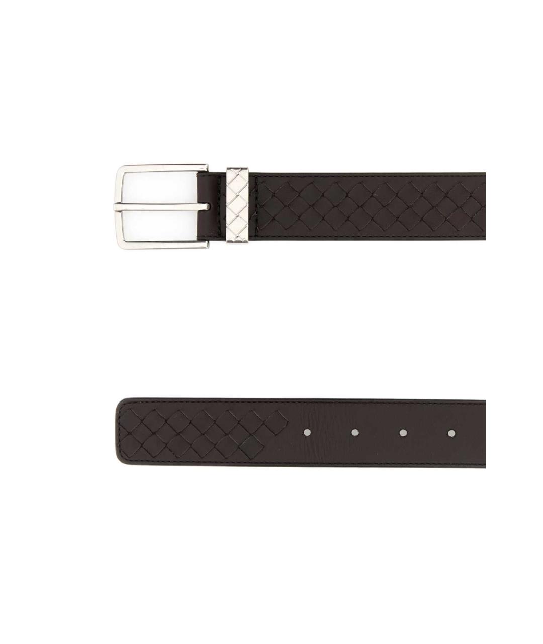 BOTTEGA VENETA Коричневый кожаный ремень, фото 2