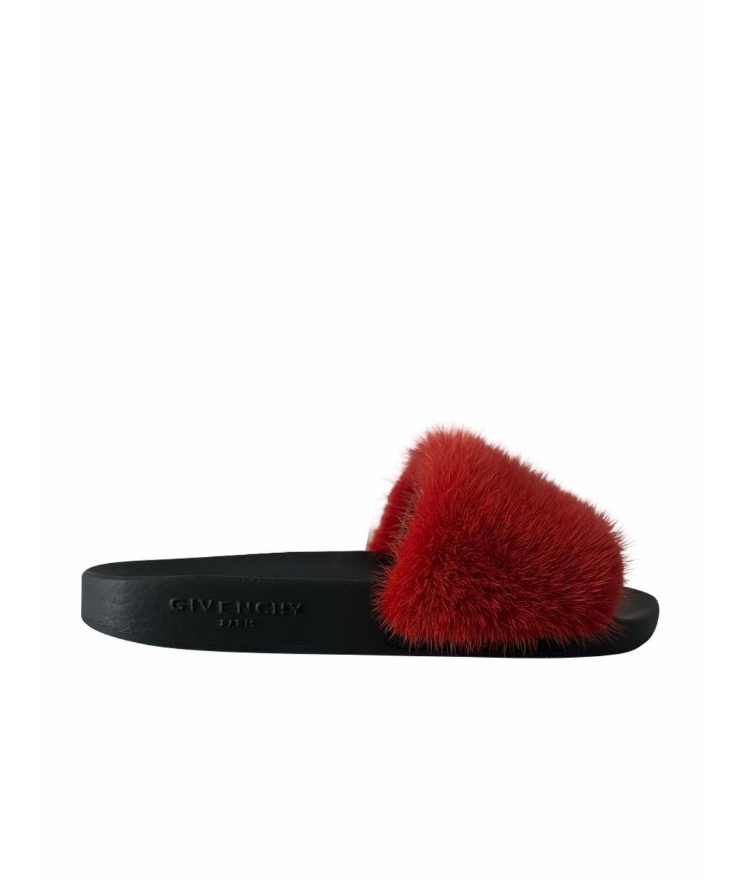 GIVENCHY Красные сабо, фото 1