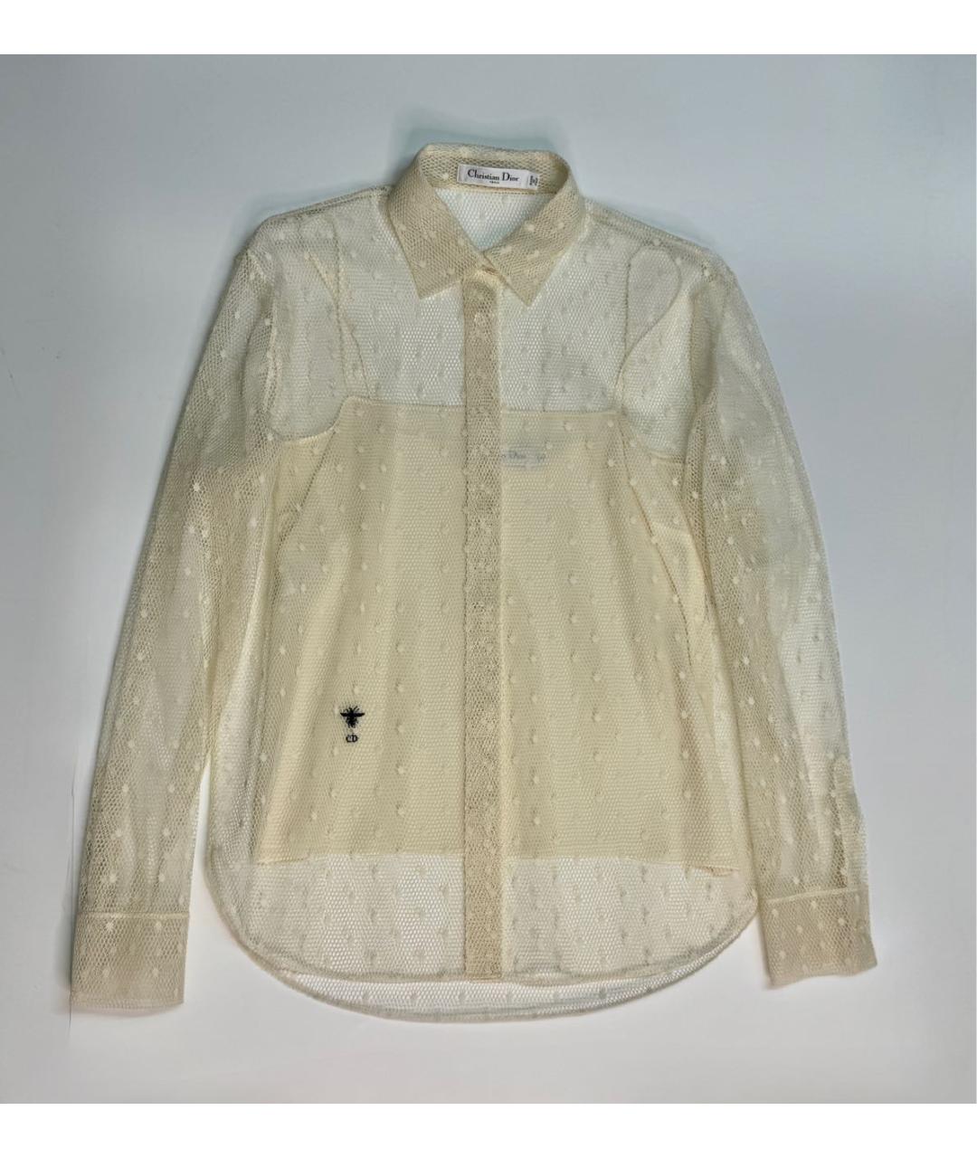 CHRISTIAN DIOR Бежевая полиамидовая блузы, фото 5