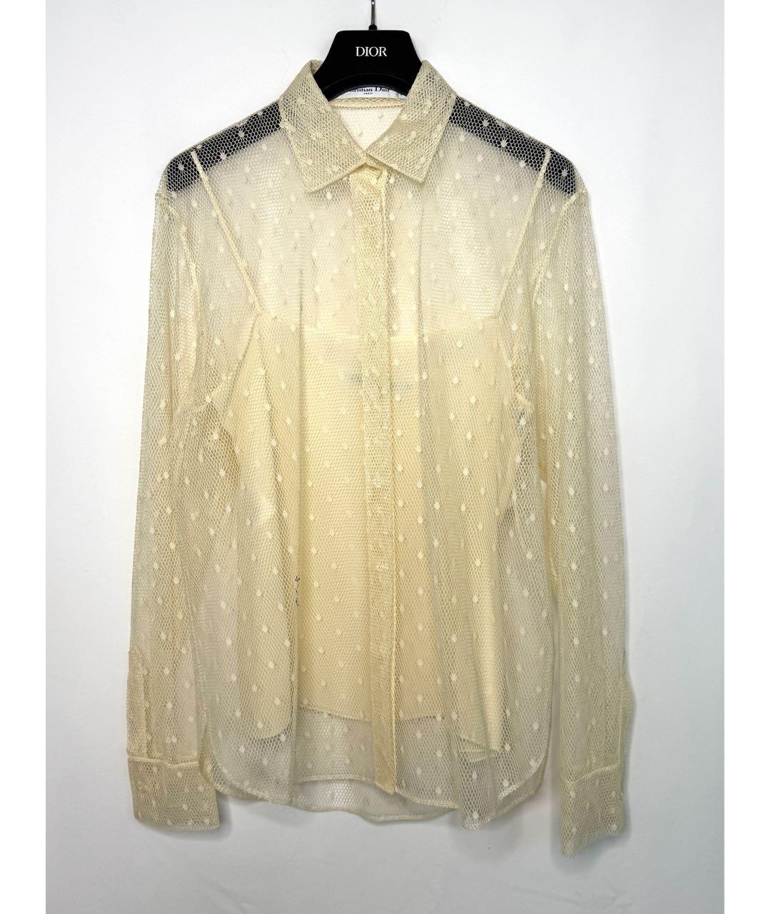 CHRISTIAN DIOR Бежевая полиамидовая блузы, фото 3