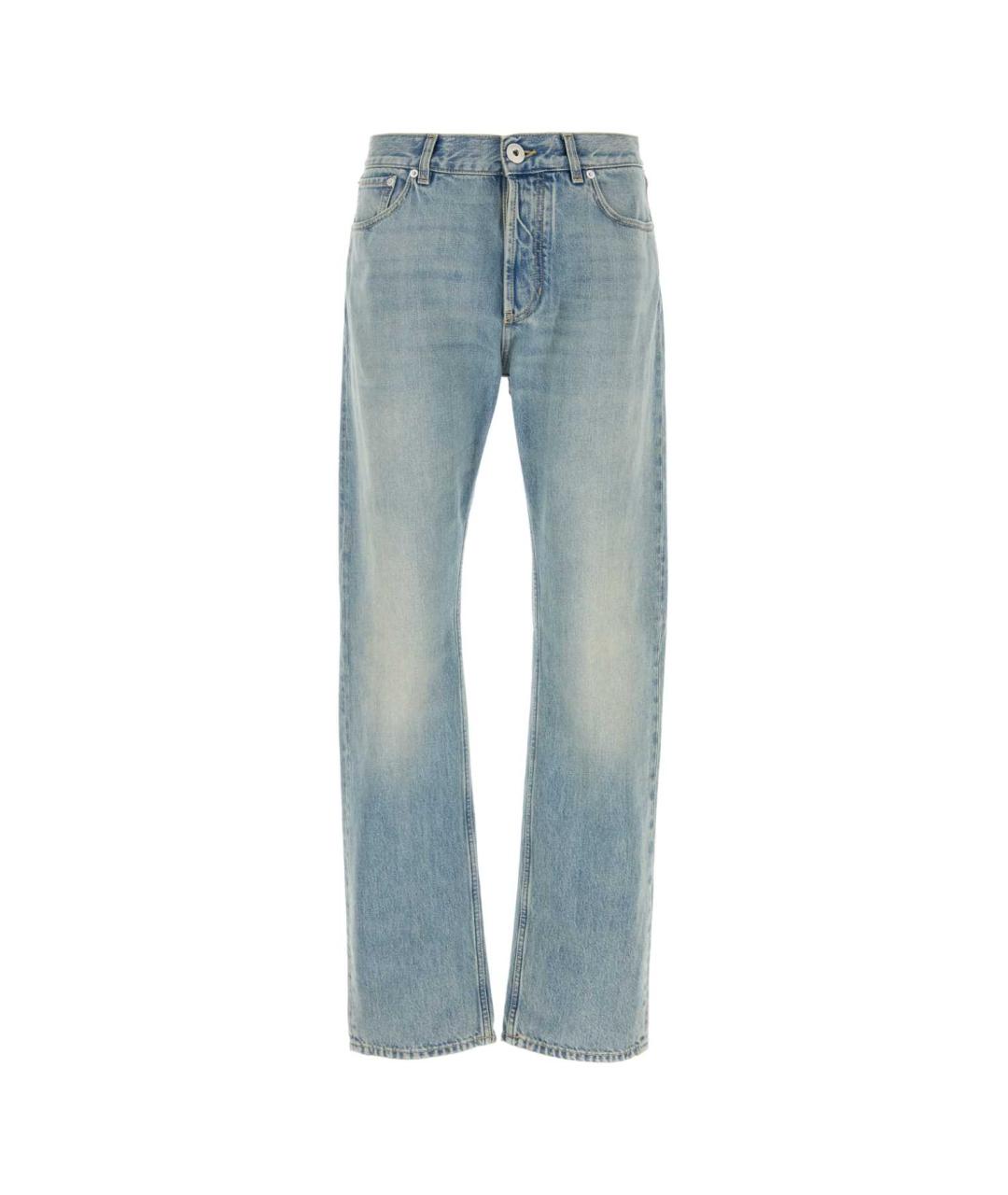 ALEXANDER MCQUEEN Синие хлопковые прямые джинсы, фото 1