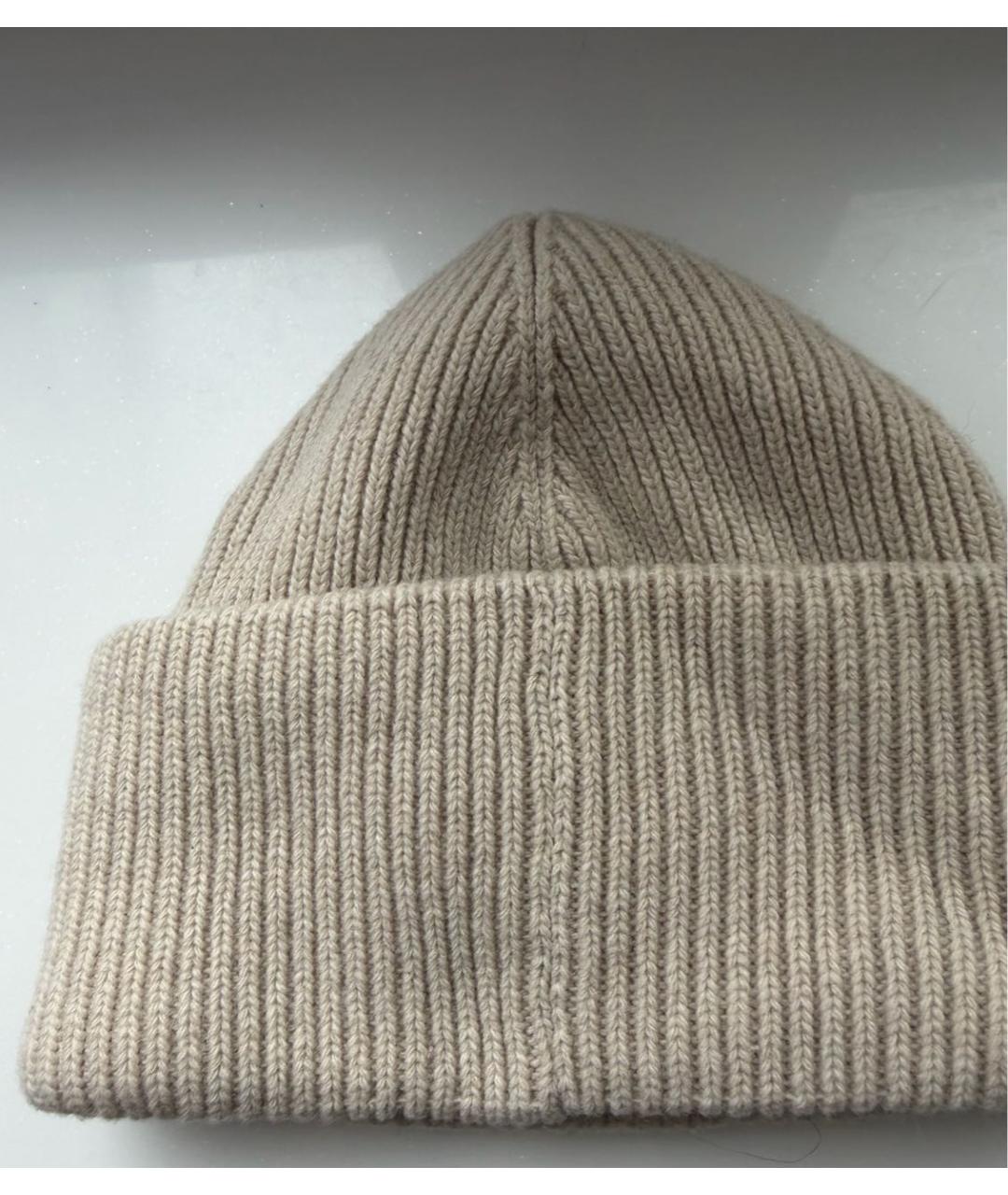 JACQUEMUS Бежевая шерстяная шапка, фото 4