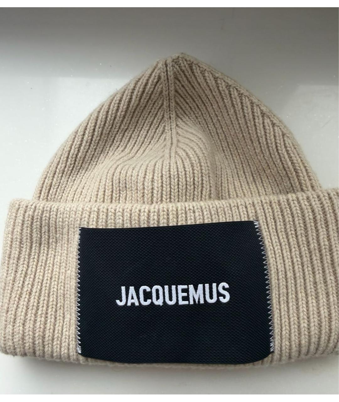 JACQUEMUS Бежевая шерстяная шапка, фото 2