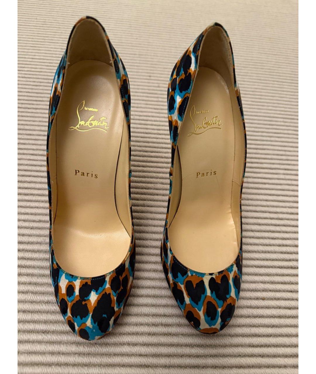 CHRISTIAN LOUBOUTIN Мульти текстильные туфли, фото 2