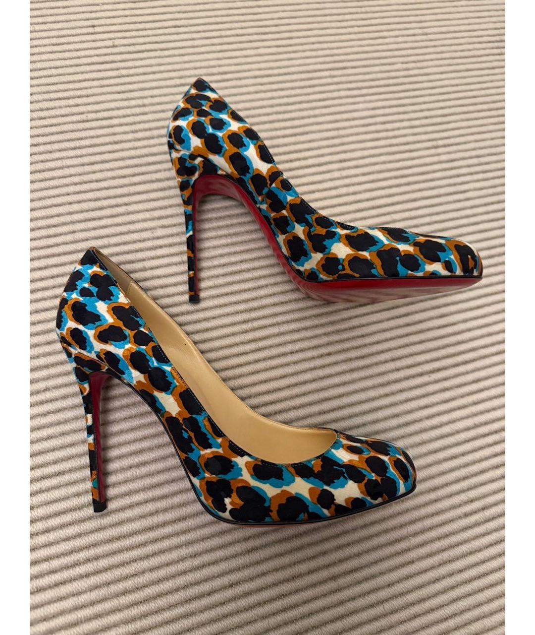 CHRISTIAN LOUBOUTIN Мульти текстильные туфли, фото 5