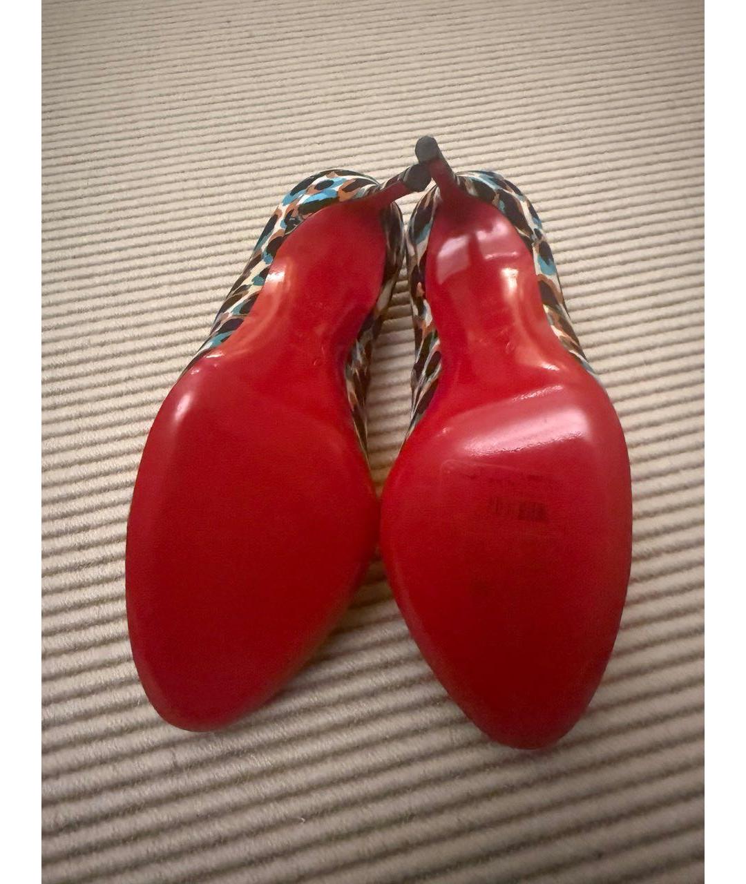 CHRISTIAN LOUBOUTIN Мульти текстильные туфли, фото 4