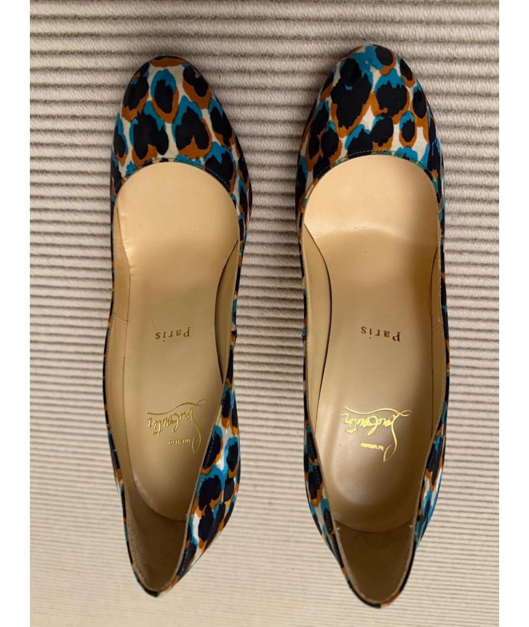 CHRISTIAN LOUBOUTIN Мульти текстильные туфли, фото 3
