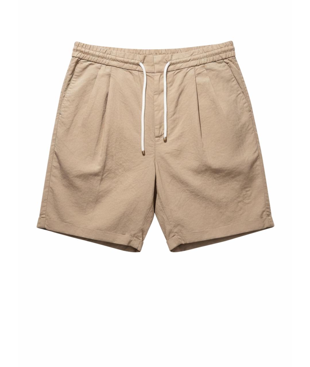BRUNELLO CUCINELLI Бежевые льняные шорты, фото 1
