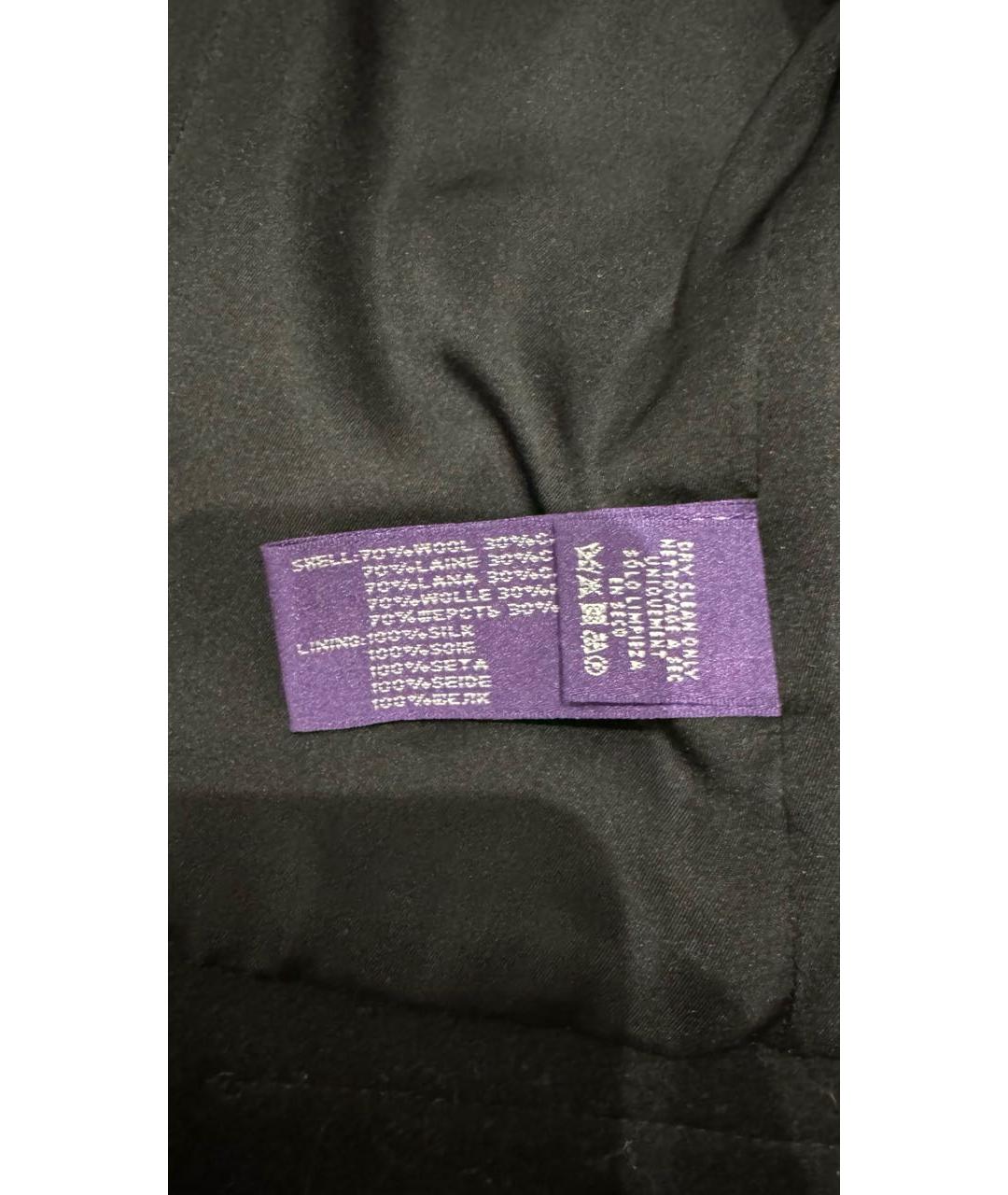 RALPH LAUREN Черное шерстяное пальто, фото 5