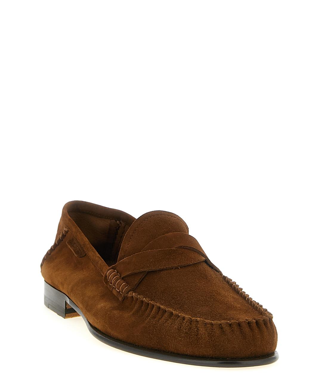 TOM FORD Коричневые замшевые лоферы, фото 2