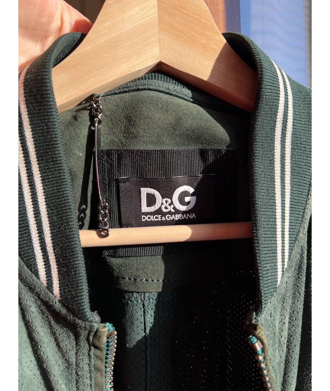 DOLCE&GABBANA Зеленая замшевая куртка, фото 6