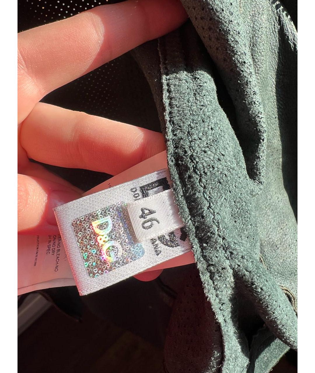 DOLCE&GABBANA Зеленая замшевая куртка, фото 8