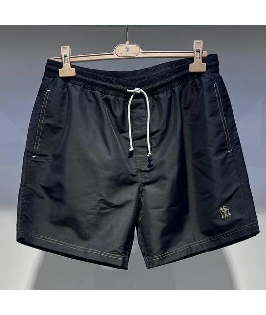 BRUNELLO CUCINELLI Черные полиэстеровые плавки, фото 3