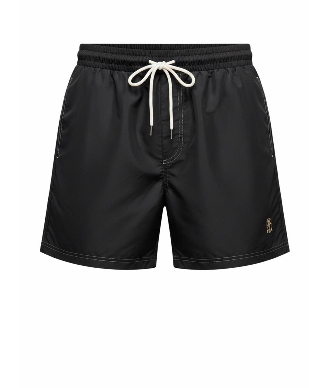 BRUNELLO CUCINELLI Черные полиэстеровые плавки, фото 1