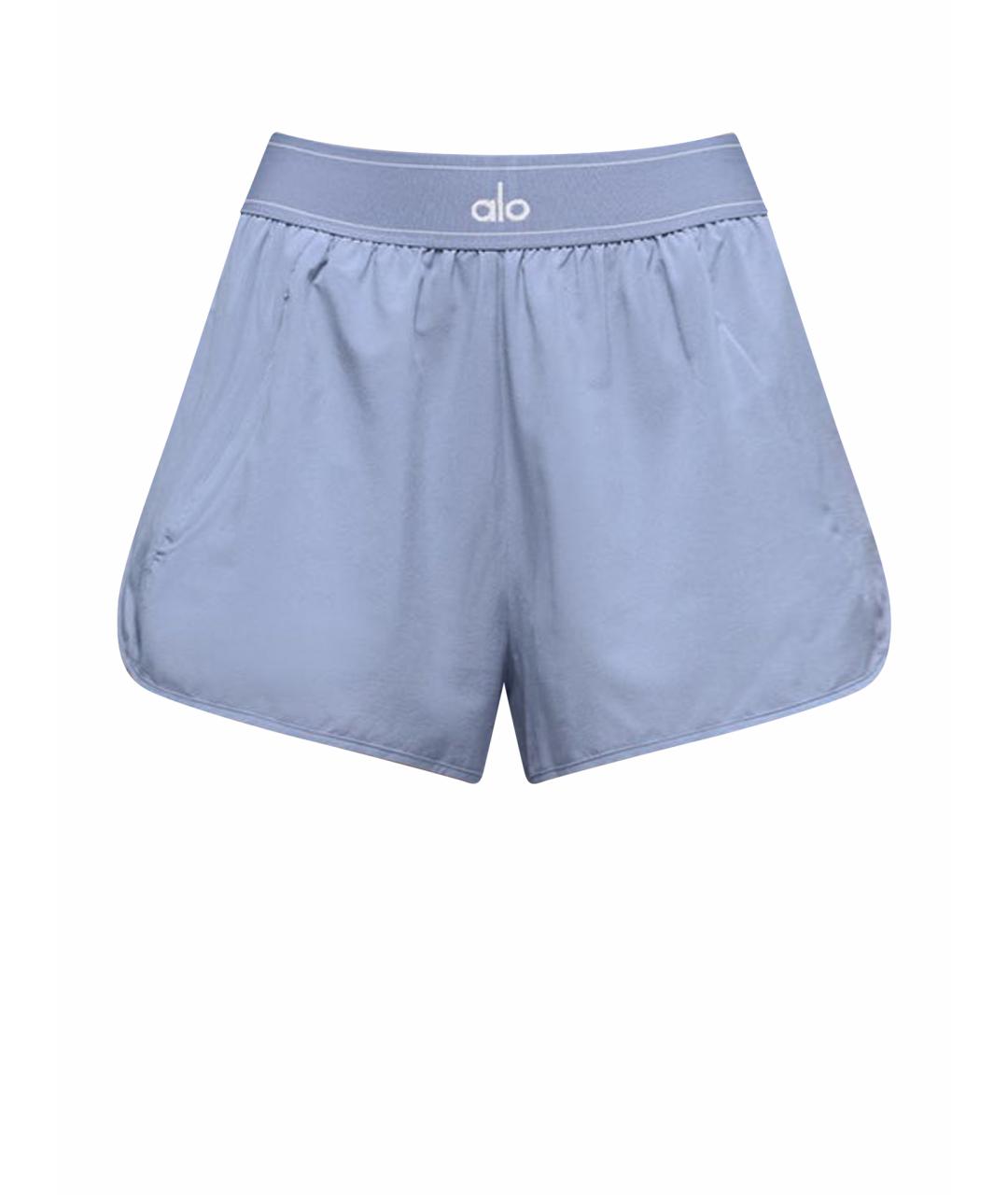ALO YOGA Голубые полиэстеровые спортивные брюки и шорты, фото 1