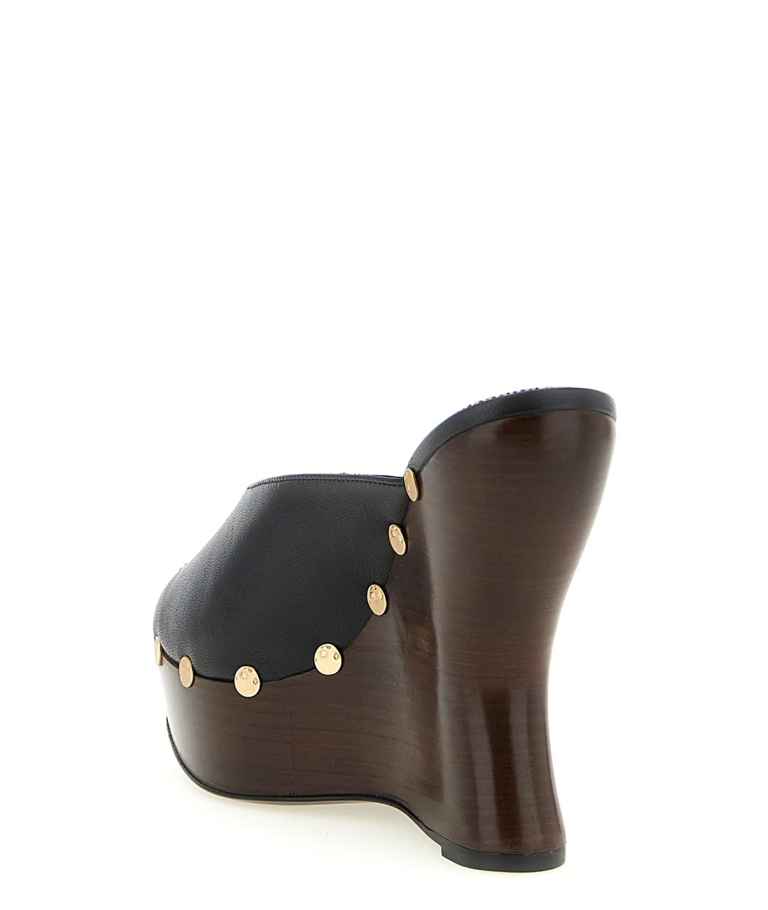 MAGDA BUTRYM Черные кожаные мюли, фото 2