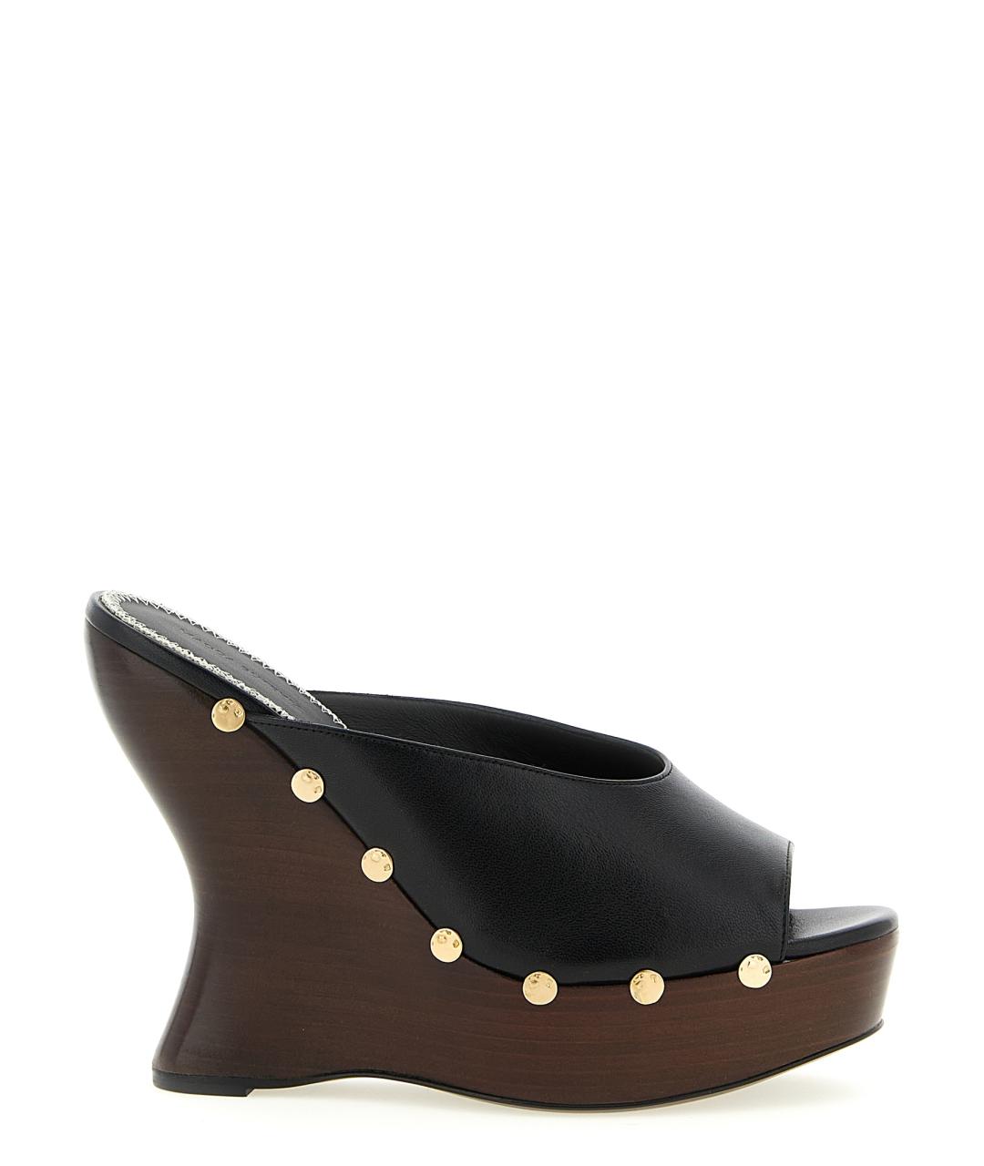 MAGDA BUTRYM Черные кожаные мюли, фото 1