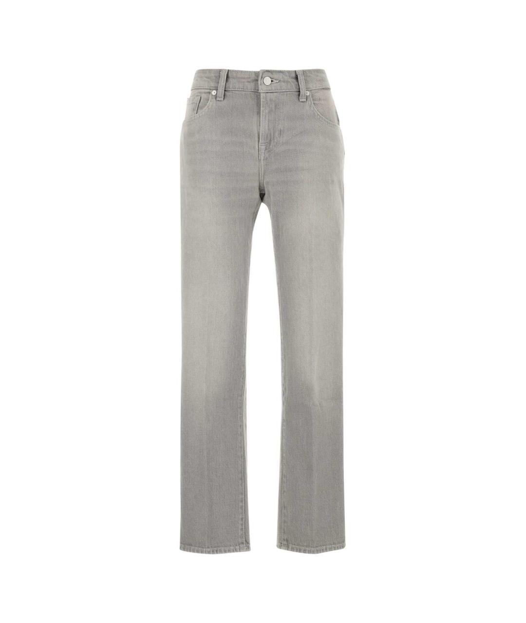 7 FOR ALL MANKIND Серые хлопковые прямые джинсы, фото 1