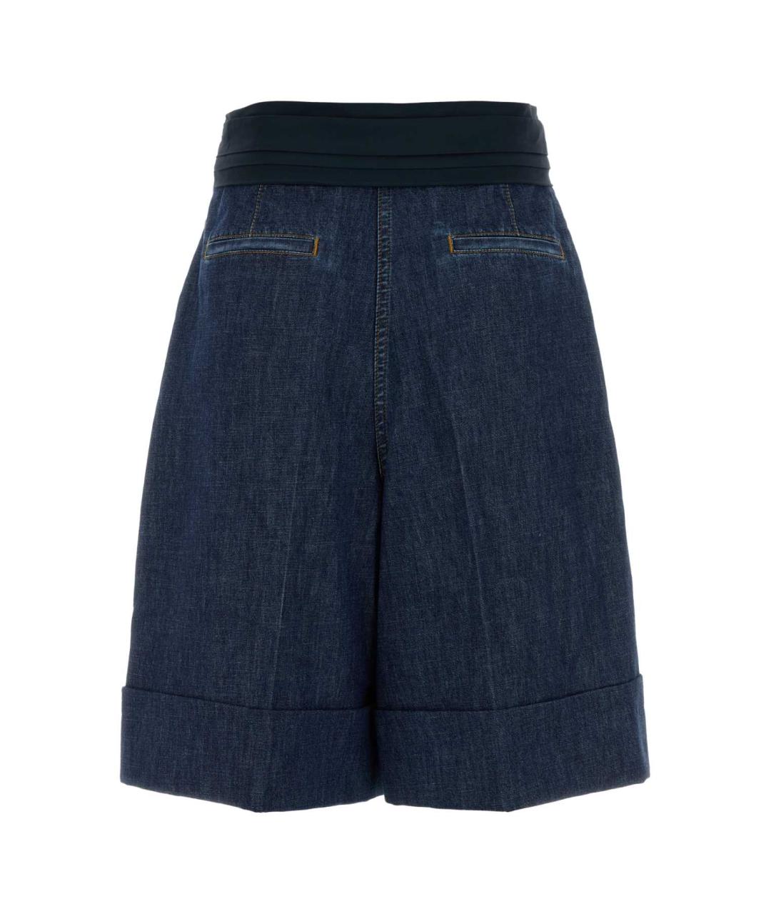 VALENTINO Синие хлопковые шорты, фото 2