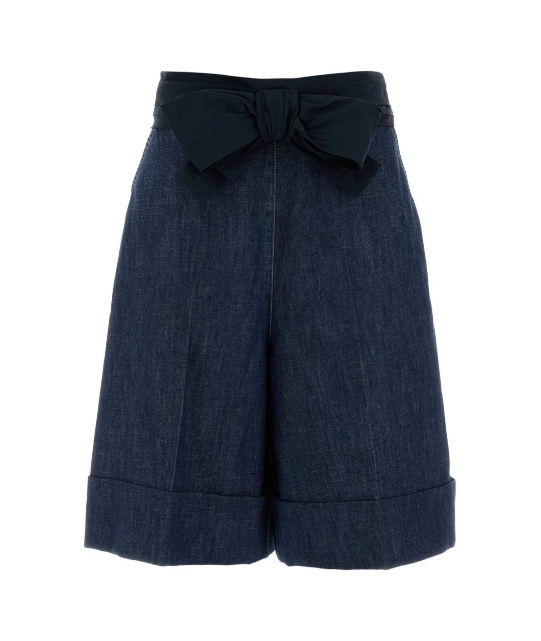 VALENTINO Синие хлопковые шорты, фото 1
