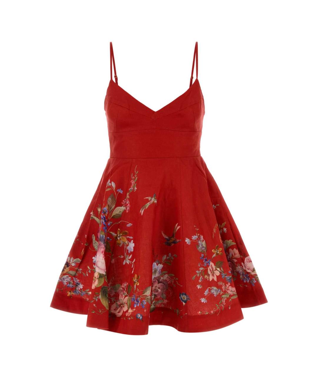 ZIMMERMANN Красное льняное повседневное платье, фото 1