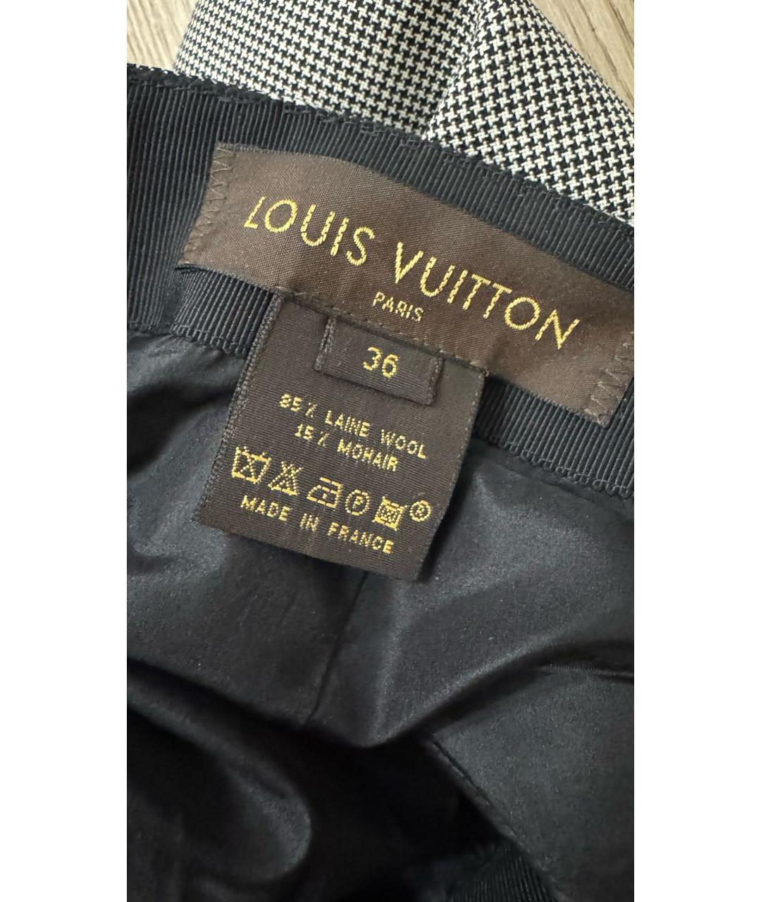 LOUIS VUITTON Серая шерстяная юбка миди, фото 8