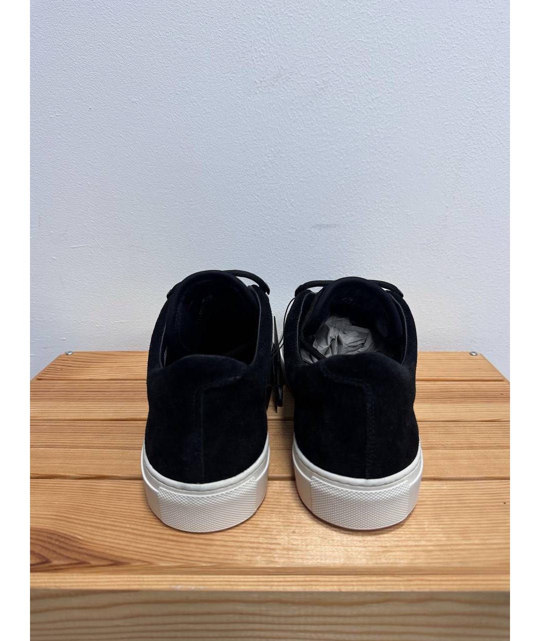 STONE ISLAND Черные замшевые низкие кроссовки / кеды, фото 4