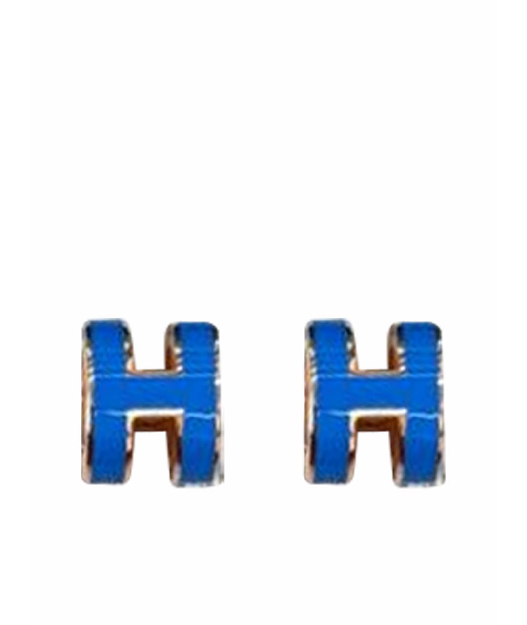 HERMES Голубые серьги, фото 1