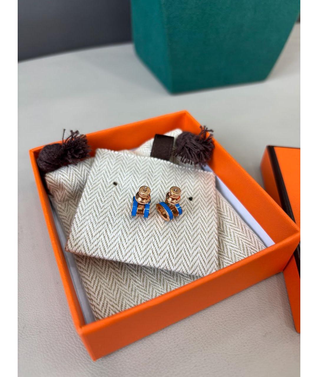 HERMES Голубые серьги, фото 6