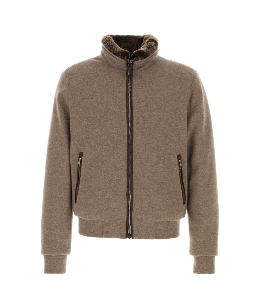 MOORER Коричневая шерстяная куртка, фото 1