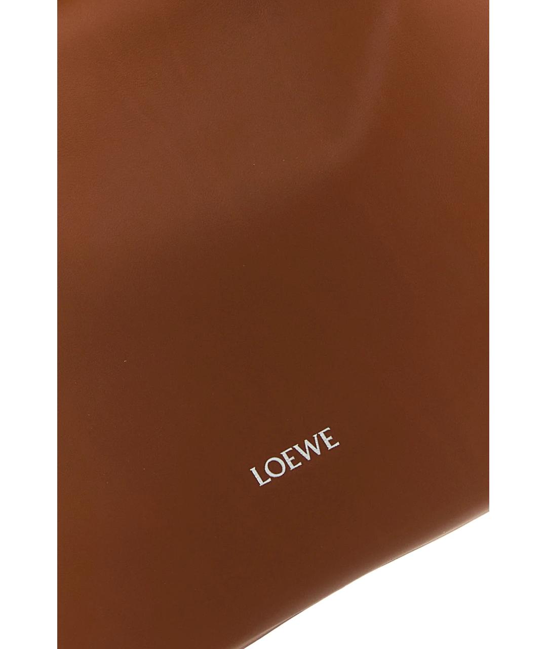 LOEWE Коричневая кожаная сумка тоут, фото 4