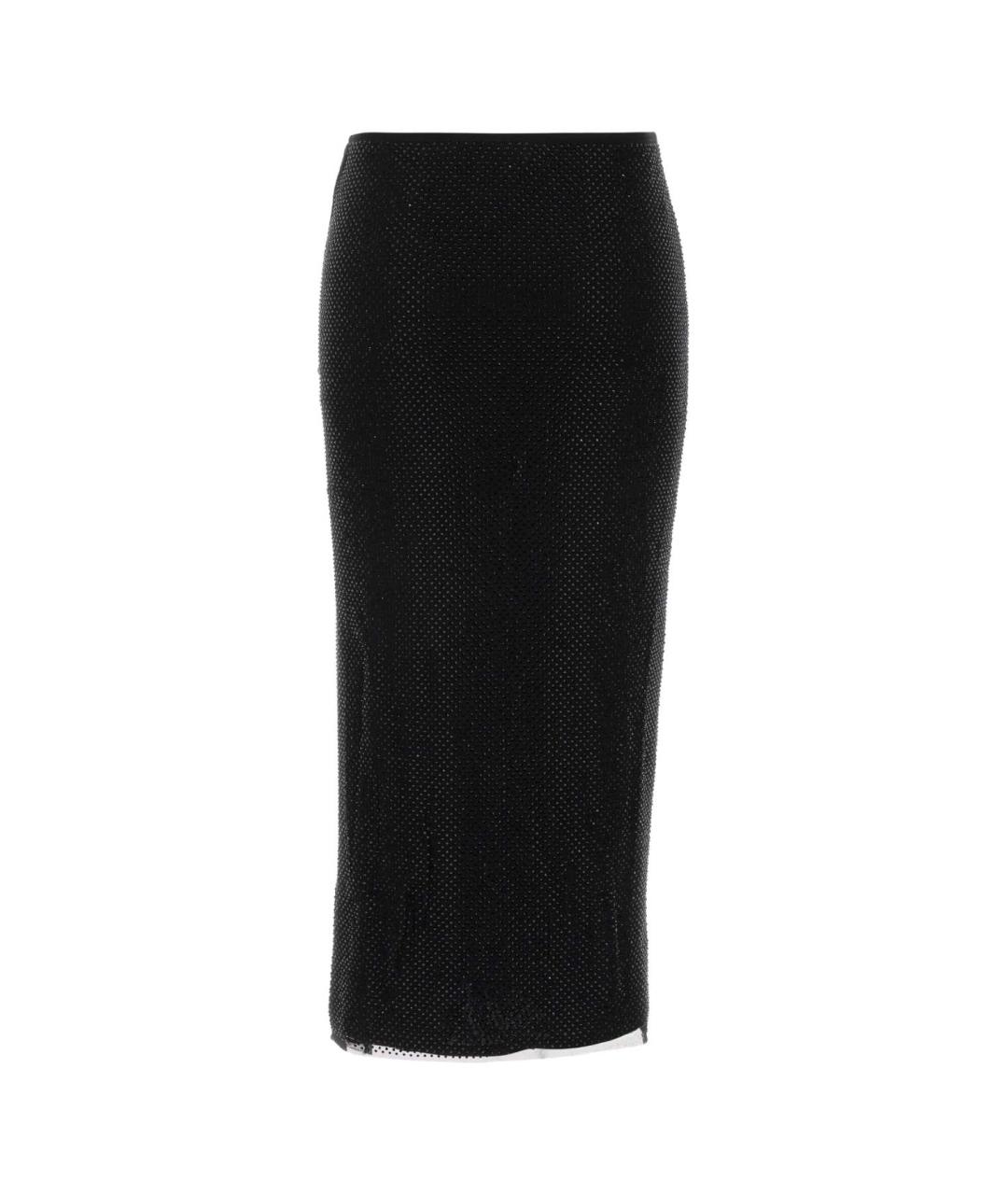 SELF-PORTRAIT Черная полиэстеровая юбка миди, фото 2