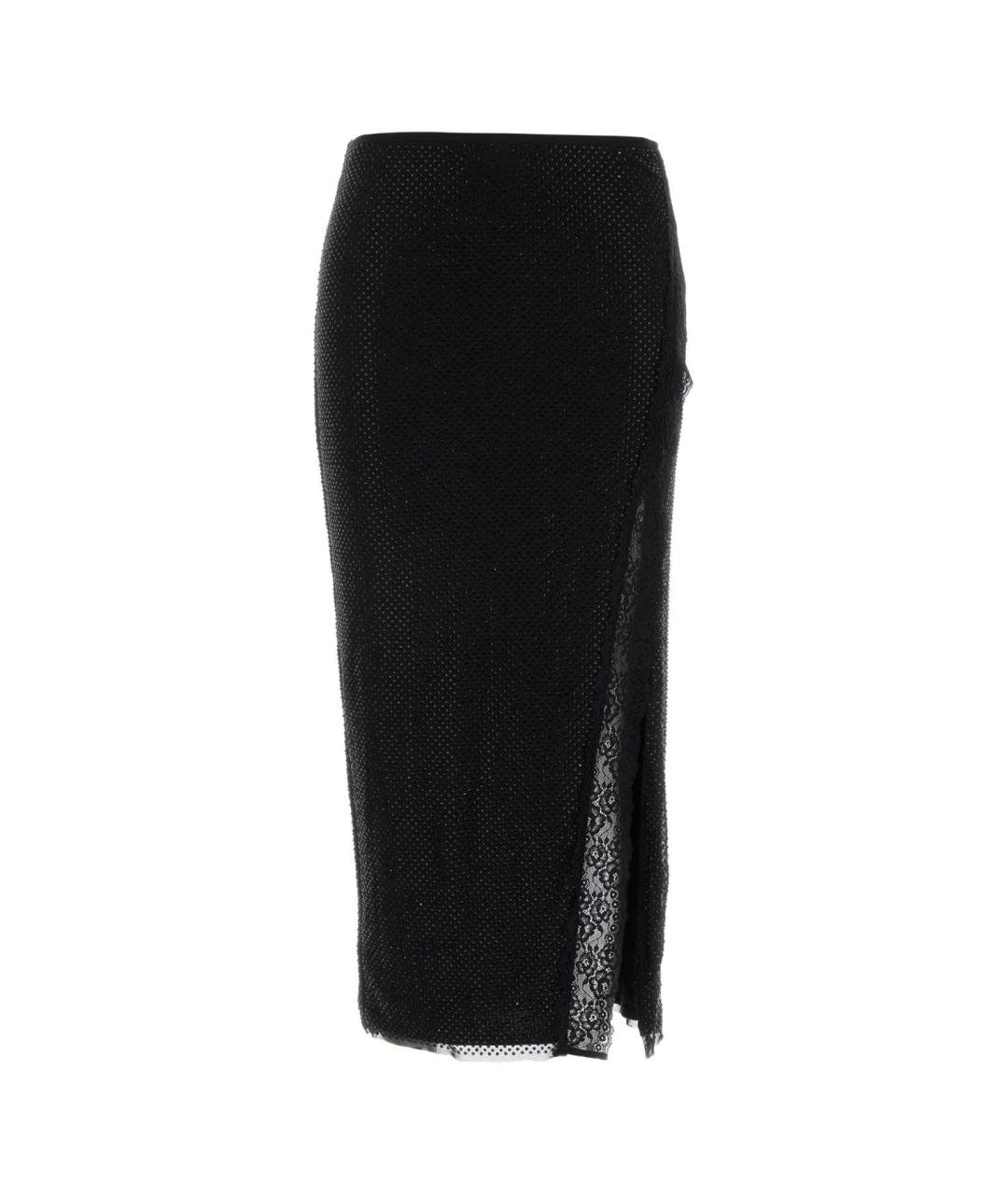 SELF-PORTRAIT Черная полиэстеровая юбка миди, фото 1