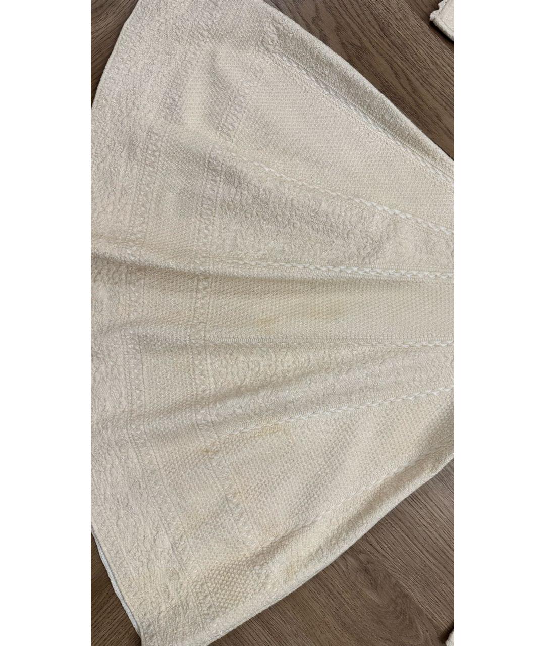 ALEXANDER MCQUEEN Белое полиэстеровое коктейльное платье, фото 3