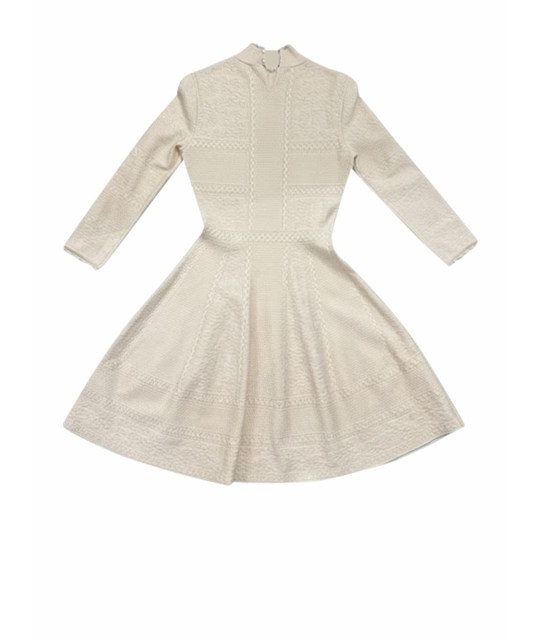 ALEXANDER MCQUEEN Белое полиэстеровое коктейльное платье, фото 1
