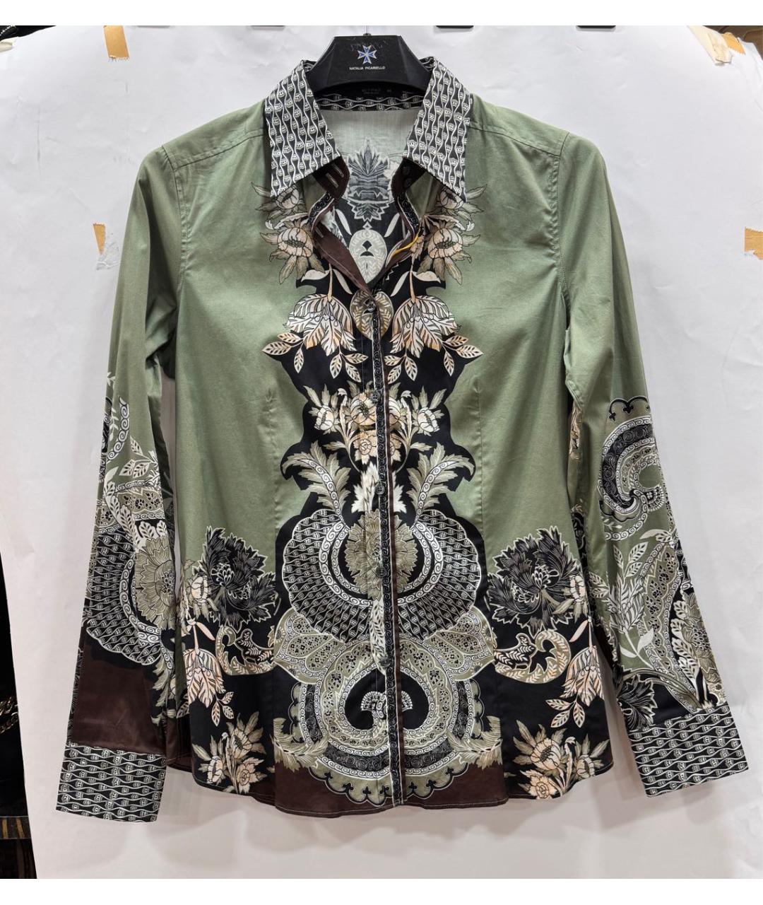 ETRO Зеленая хлопковая рубашка, фото 8