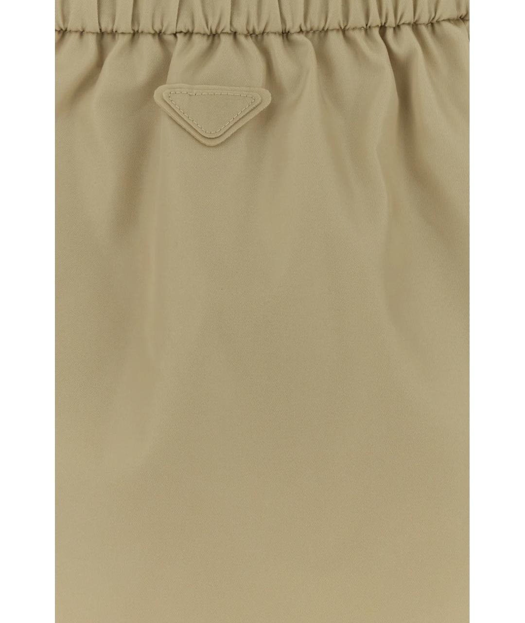 PRADA Бежевая полиамидовая юбка мини, фото 3