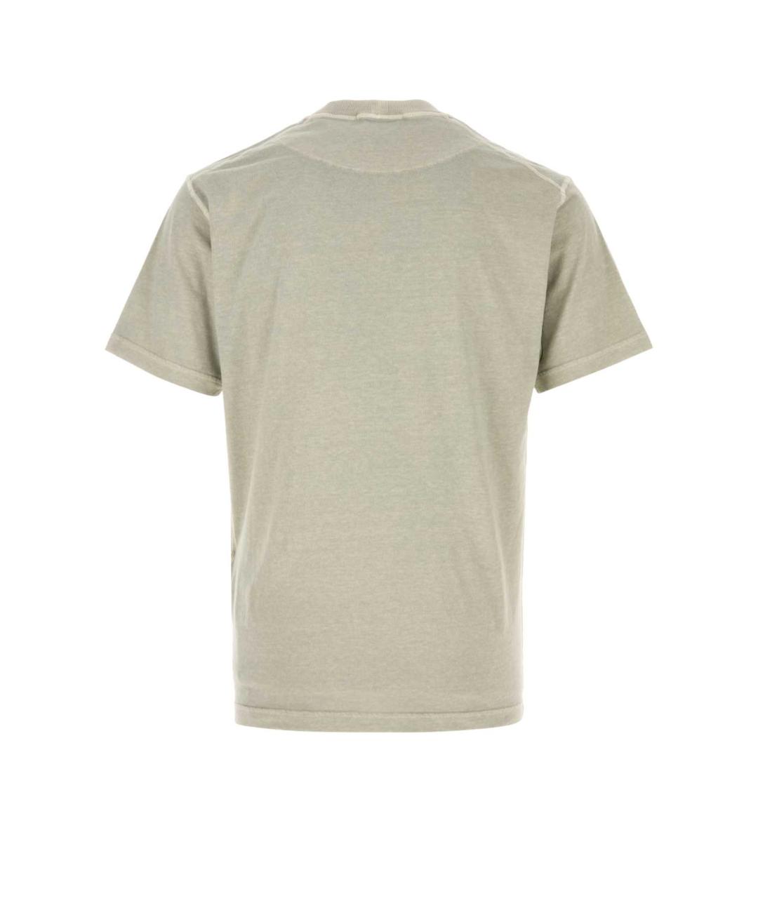 STONE ISLAND Серая хлопковая футболка, фото 2