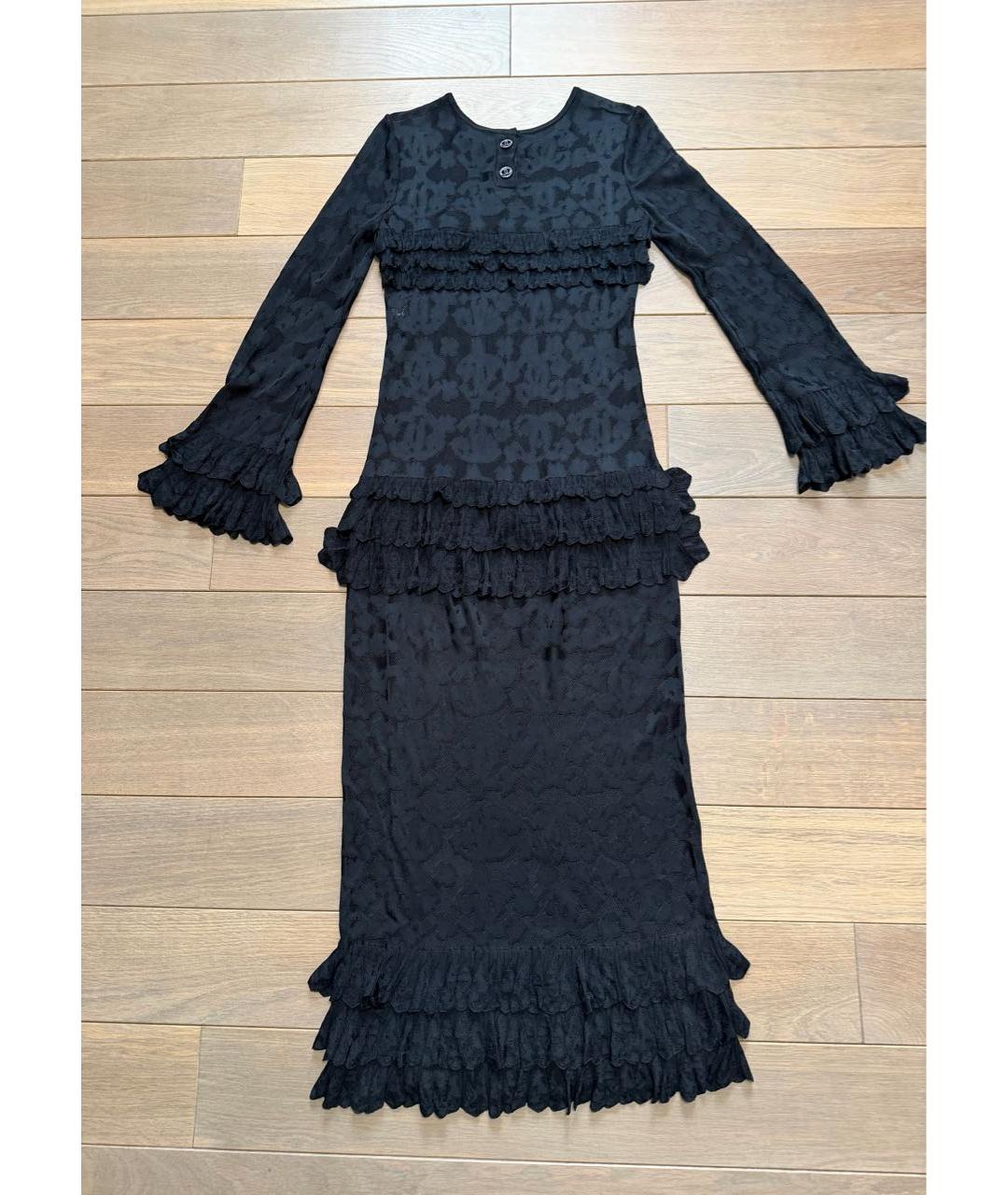 CHANEL Черное вискозное вечернее платье, фото 2