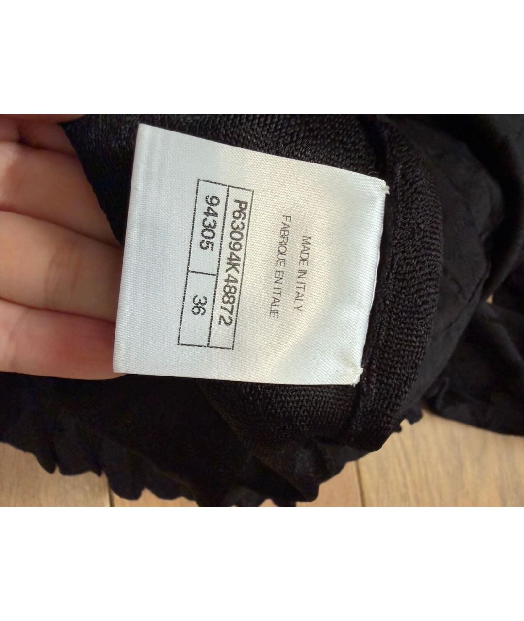 CHANEL Черное вискозное вечернее платье, фото 3