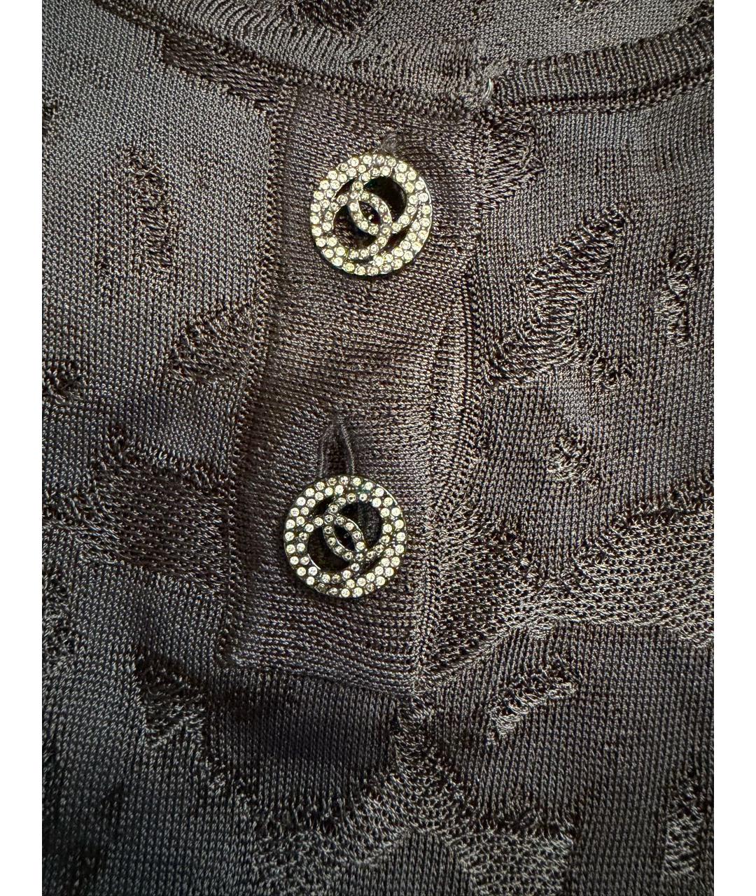 CHANEL Черное вискозное вечернее платье, фото 6