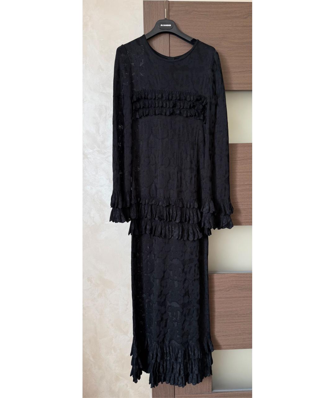 CHANEL Черное вискозное вечернее платье, фото 8