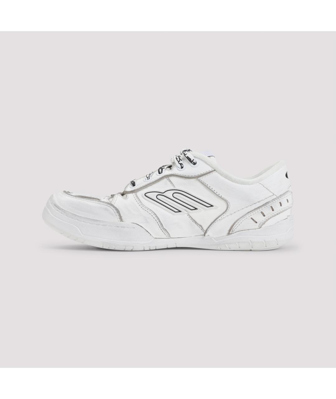 BALENCIAGA Белые кожаные кроссовки, фото 3