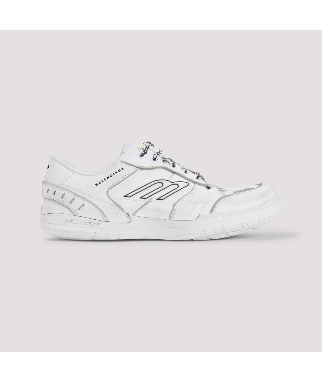 BALENCIAGA Белые кожаные кроссовки, фото 2